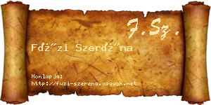 Füzi Szeréna névjegykártya